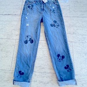 Mickey Mouse! Boyfriend jeans. 😍😍😍Brand New!